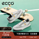 愛步（ECCO）休閑鞋 25厚底板鞋軟底簡約撞色男鞋 街頭球鞋539804 白色/鴿子灰/水泥灰53980452475 41