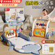 盟石（cute stone）嬰兒玩具新生兒見(jiàn)面禮盒實(shí)用0-6個(gè)月健身架寶寶用品滿(mǎn)月禮物高檔 鯊魚(yú)充電版【甄享禮盒款】4合1健身架+學(xué)步車(chē)+鋼琴 臻享高檔禮盒款【活石＆盟石聯(lián)合出品】百天送禮無(wú)憂(yōu)