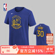 NBA庫里新款兒童中大童夏季運動(dòng)透氣速干兒童純棉短袖T恤勇士投籃服 勇士隊 S