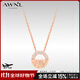 AWNL【陳昊宇同款】星輝北歐M隕石項鏈女輕奢時(shí)尚飾品送女友生日禮物 項鏈玫瑰金 【品牌禮盒】