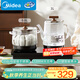 美的（Midea）自動(dòng)上水燒水壺電熱水壺茶臺燒水壺一體嵌入式316L不銹鋼電茶盤(pán)燒水煮茶一體電茶爐MK-KFT21