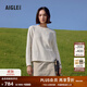 AIGLE艾高抓絨衣女POLARTEC戶(hù)外保暖休閑圓領(lǐng)上衣 鴿子奶白 BD273 38