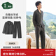 松山棉店小暖羊睡衣女士開(kāi)衫加絨7A抑菌防靜電情侶家居服套裝男秋 男士-深麻灰 L （女士165，男士175）