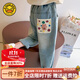 G.DUCKKIDS小黃鴨童裝女童牛仔褲子春秋季2025新款洋氣寶寶小童秋裝直筒長(cháng)褲 圖片色 120 建議身高105-115cm 4-5周歲