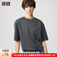 優(yōu)衣庫男裝/男女同款大師T AIRism寬松圓領(lǐng)T恤五分袖短袖475355 475355/07青灰色 L /175/100A