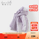 戴維貝拉（DAVE＆BELLA）童裝防水保暖寶寶棉襖男童兒童棉服女童外套冬季棉衣冬裝夾棉衣服 迷霧紫DB4237680-A 110 cm（建議身高100-110cm）