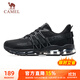 駱駝（CAMEL）全掌氣墊鞋男透氣減震運動(dòng)跑步鞋子 A93239L7565 幻影黑 42