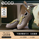 愛步（ECCO）休閑鞋女 輕盈舒適百搭厚底增高單鞋牛皮女鞋 蹤跡220713 巖石灰22071355294 37