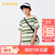 巴拉巴拉童裝短袖條紋t恤男童2024夏季親子打底上衣女酷208224117218
