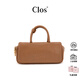 CLOS原創(chuàng  )ModBow復古保齡球包植鞣頭層小牛皮手提包手拎包斜挎包包 植鞣杏 小包