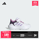 adidas男女小童Tensaur Run 3.0 EL魔術(shù)貼休閑運(yùn)動鞋新款阿迪達(dá)斯   白色/粉末洋李紫/柔和紫   31.5