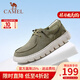 駱駝（CAMEL）男鞋 軟彈舒適休閑鞋輕盈簡(jiǎn)約耐磨帆布 G14S469616 軍綠 40