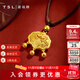 謝瑞麟（TSL）黃金項(xiàng)鏈古法金系列鎖包福字足金鎖骨套鏈YS724 7.15g 計價類（工費(fèi)1300元）