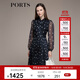 PORTS寶姿秋冬新款優(yōu)雅長(cháng)袖波點(diǎn)連衣裙LM9D051NPP067 丈青印花 S (4)
