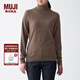 無(wú)印良品 MUJI 女式  天竺 高領(lǐng)毛衣 女款黑色長(cháng)袖針織衫秋冬毛衫BAG05A0A 深咖啡色 M