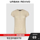 UR2025秋季新款女裝簡(jiǎn)約休閑單排扣圓領(lǐng)修身T恤UWM450122
