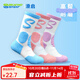 滑啟滑啟兒童加長(cháng)加厚防磨透氣男女專(zhuān)業(yè)運動(dòng)輪滑襪溜冰足球襪毛巾襪 藍色1雙 S/M(31-34碼)
