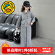 G.DUCKKIDS小黃鴨女童套裝加絨加厚兒童運動服秋冬保暖中大童衣服女孩春秋裝 花灰【加絨款】 140 尺碼9~10歲【130-140cm】