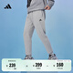 adidas加絨加厚保暖錐形束腳運動(dòng)九分褲男女秋冬阿迪達斯輕運動(dòng)   中灰(推薦選大一碼)   M