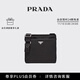 PRADA/普拉達【禮物】Re-Nylon和Saffiano牛皮革單肩包 黑色-新版