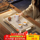 PAKCHOICE茶盤(pán)托盤(pán)輕奢水果水杯架子室內客廳茶幾雙層長(cháng)方形瀝水盤(pán)大號
