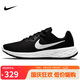 耐克NIKE跑步鞋男緩震透氣REVOLUTION 6運(yùn)動(dòng)鞋DC3728-003黑白42