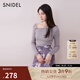 SNIDEL2025春夏新品個(gè)性不對稱(chēng)斜肩帶修身針織衫上衣SWNT251212 灰色 均碼 (F)