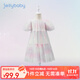JELLYBABY公主裙夏季女童2025新款紗裙夏天中大童洋氣蛋糕裙兒童夏裝連衣裙 粉色 130 CM