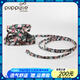 puppytie貓咪牽引繩遛貓背心式貓貓胸背帶貓繩外出防掙脫寵物用品 花-胸背帶+牽引繩 S-小型 建議10-18斤
