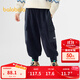 巴拉巴拉男童長(cháng)褲燈芯絨工裝褲冬季加絨褲子 深藍80821 120cm