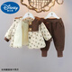 迪士尼（Disney）女童冬季棉服套裝2025新款中小童寶寶棉衣加絨加厚洋氣韓版兩件套 碎花棉衣+棉褲子 110 按身高拍尺碼