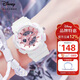 迪士尼（Disney）運動(dòng)手表女學(xué)生少女ins風(fēng)電子表初高中生兒童潮流防水手表奶白色