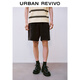 UR夏季新款男裝時(shí)尚休閑松緊腰抽繩超寬松短褲UMM650026 深灰 (偏寬松) 29