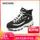 斯凱奇（Skechers）秋冬高幫鞋女厚底松糕保暖舒適百搭167569 BBK全黑色 40 