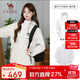 駱駝（CAMEL）女裝三防橙色沖鋒衣三合一春秋新款登山防風(fēng)防水休閑外套夾克