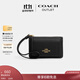 蔻馳（COACH）奧萊女士女包腕帶卡包 IM/黑色