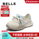 百麗（Belle）靚麗撞色阿甘鞋女2025秋新商場(chǎng)同款舒適透氣休閑鞋E3A1DCA5 米白/藍 38 (240mm)