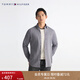 TOMMY HILFIGER秋冬男裝易打理純棉牛津紡微磨毛保暖修身商務(wù)襯衫外套 藍灰色0GY 40