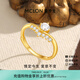 曼卡龍黃金戒指女琪夢(mèng)公主足金戒指金戒指首飾珠寶送女友送老婆精品禮物 活口-可調節 2.36g