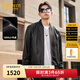 卡賓（CABBEEN）【綿羊皮】黑色皮衣男2024秋季新款棒球領(lǐng)夾克時(shí)尚真皮外套潮 煤黑色01 L /175/50