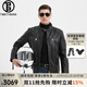 twetybird翠迪鳥(niǎo)哈雷機車(chē)服真皮皮衣男頭層牛皮騎行摩托車(chē)服外套男士皮夾克 黑色 【精選頭層牛皮】 5XL （適合190-205斤)