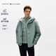 TOMMY HILFIGER【防風(fēng)防水】秋冬男三合一90絨羽絨內膽透氣耐磨沖鋒款夾克 綠色M18 M （推薦：135-150斤）