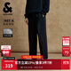 杰克·瓊斯（JACK&JONES）男裝25年秋冬季牛仔褲男907寬松直筒松緊腰抽繩潮流休閑彈力褲子 A16深灰牛仔 常規 34 180 W34/L32