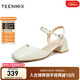 天美意涼鞋女商場(chǎng)同款純色時(shí)尚百搭甜美女鞋BI771BH4 米白 37