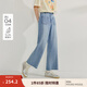 茵曼（INMAN）萊賽爾九分直筒牛仔褲2025夏季女裝新款百搭顯腿長休閑褲子 牛仔藍 26