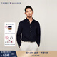 TOMMY HILFIGER【燈芯絨】秋冬男裝商務(wù)休閑純色修身長(cháng)袖襯衫外套78J3719 藏青色FAP M
