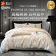 進(jìn)出口防螨天絲真絲夏涼被四件套夏被輕奢高級感被套床單床笠床品 仲夏夜-繁華白【順豐+禮盒包裝】 1.5m 床笠款 四件套-夏被200X230cm