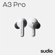 SUDIO A3Pro 入耳真無線耳機(jī) 主動降噪佩戴舒適藍(lán)牙5.2音樂運(yùn)動耳機(jī)低延遲禮物 適用蘋果華為oppo手機(jī) 霧霾白