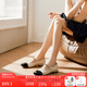 NINE WEST/玖熙法式仙女風(fēng)瑪麗珍鞋平底女單鞋NF459001KK 黑/米白 37