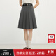 范思藍(lán)恩范思藍(lán)恩減齡學(xué)院風(fēng)百褶裙女2025春裝高腰顯瘦百搭a字半身裙1057 灰色(短款） M